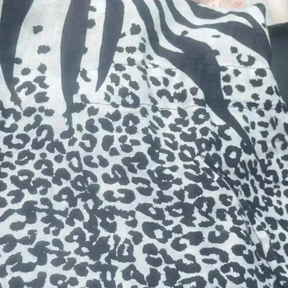 Alberto Makali Vintage Mixed Animal Print Linen Jacket - Picture 5 of 7